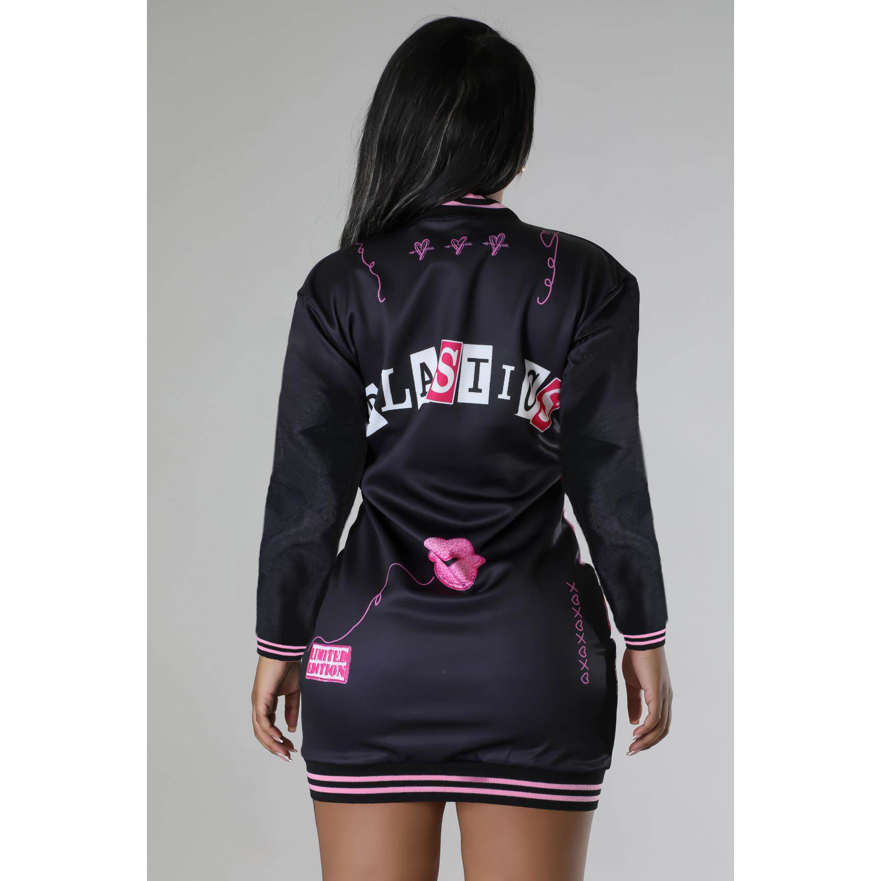 Button Collar Fashion Contrast Threaded Dress Color Womens