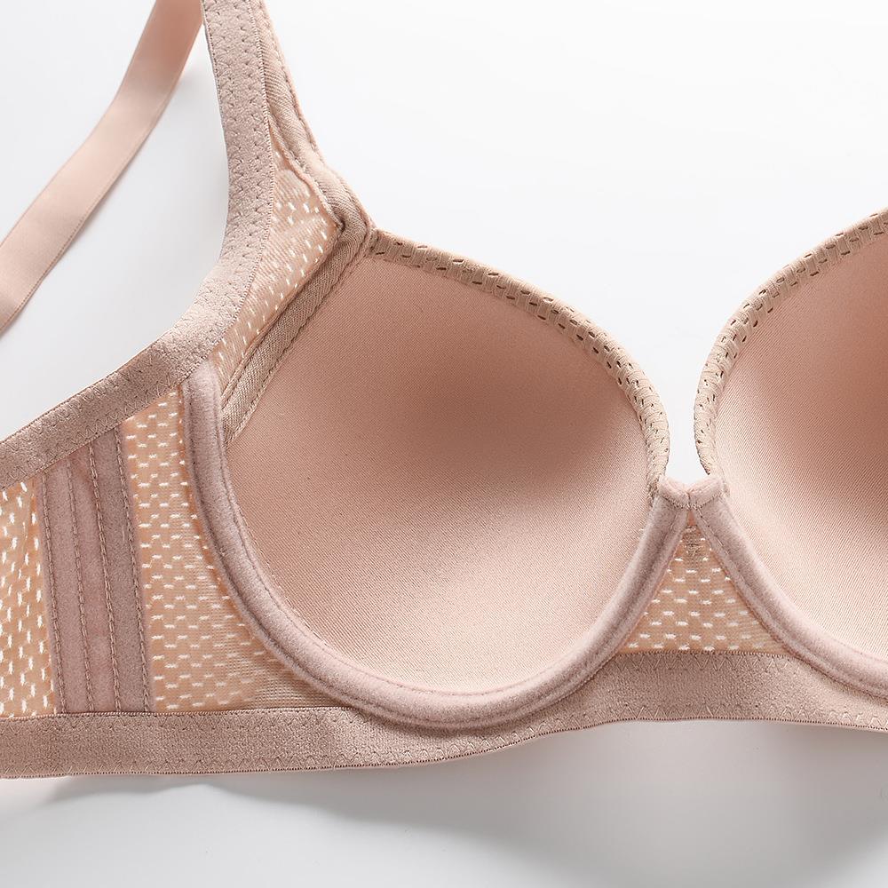 Change diamond-shaped gathered bra thin cup fashionable
