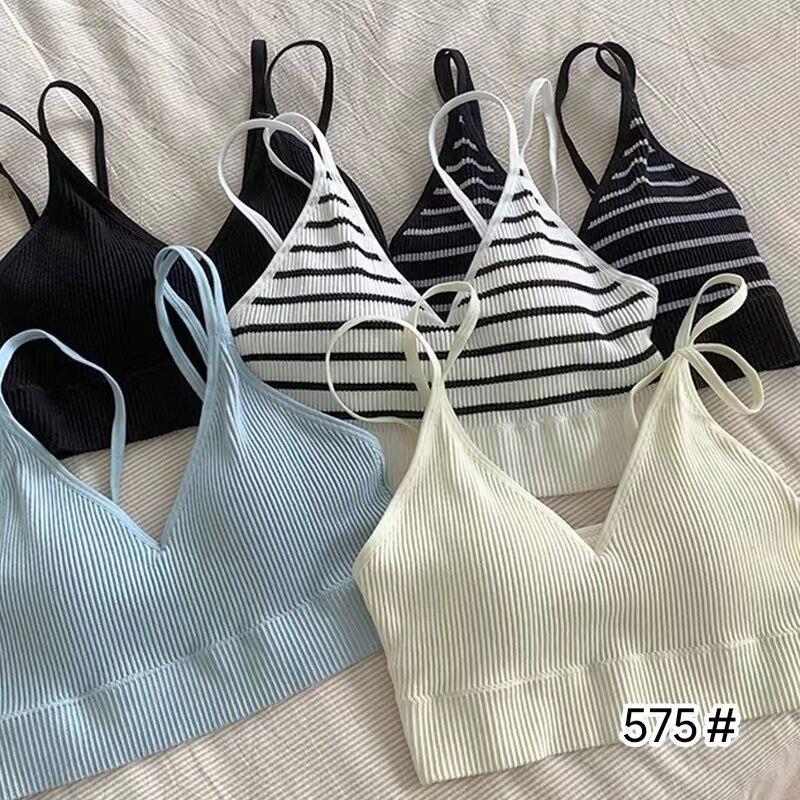 Womens Camisole Top One-piece Tube Spaghetti Straps Bra Pad