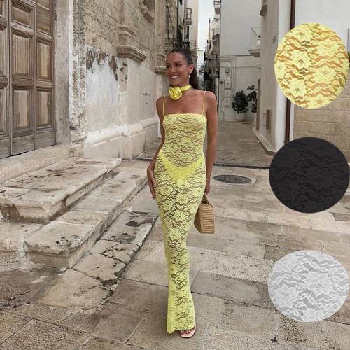 slim through fit square outfit ladies dress long vacation