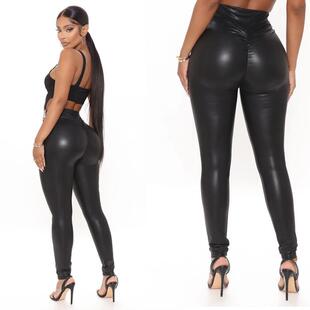 leggings size leather plus artificial high women waisted