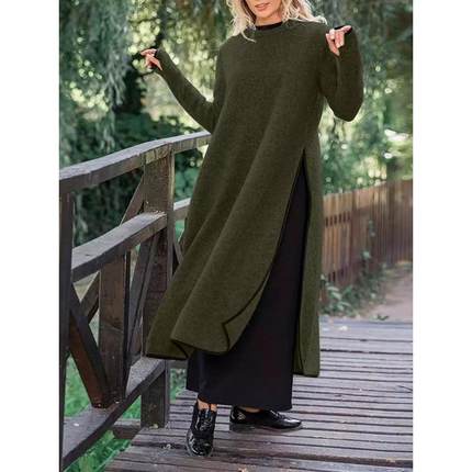 new in autumn winter women pullover long dresses high