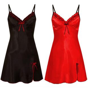 home neck nightdress suspender lingerie lace