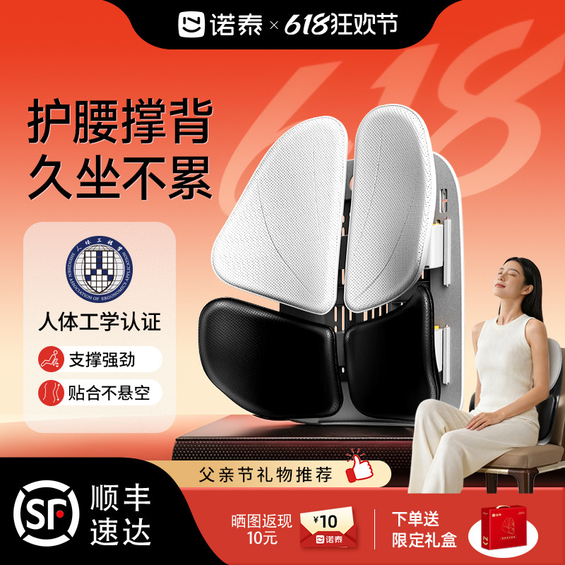 诺泰护腰支撑腰部靠垫久坐神器人体工学坐垫办公室汽车腰靠礼物