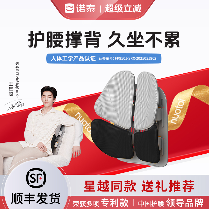 诺泰护腰部支撑靠垫久坐神器办公室人体工学坐姿椅汽车腰靠礼物