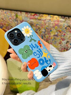 Hishot | |圆边二合一【缤纷夏日】韩系防摔 全包简约防摔时尚情侣三星手感好韩系14Promax/15promax  保护壳