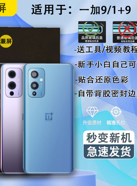 灏屏适用oneplus9一加9后盖玻璃手机电池盖1+9后壳后屏背壳维修