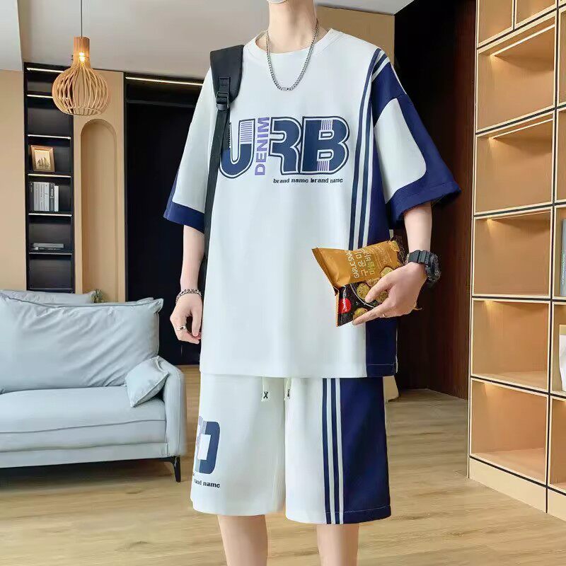 大码男装冰丝短袖t恤休闲运动