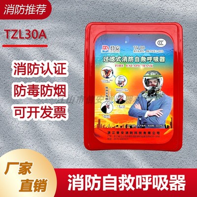 消防面具呼吸罩火灾逃生过滤式自救呼吸器防烟防火消防防毒面具
