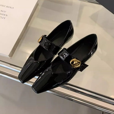 气质单鞋软底鞋一字带玛丽珍女鞋