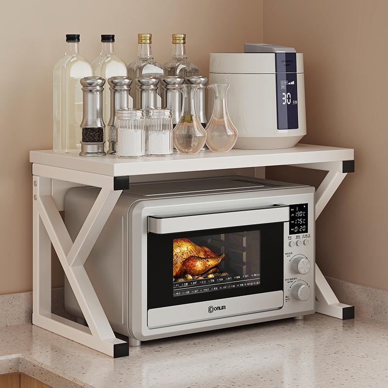 厨房微波炉置物架多功能家用台面储物架双层烤箱支架分层收纳架子