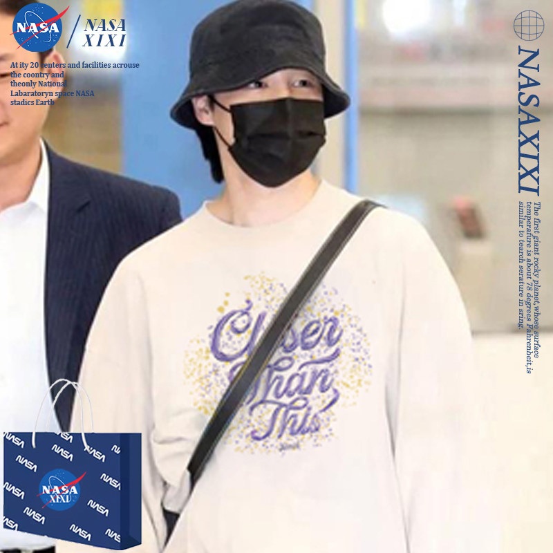 NASA Jimin朴智旻同款长袖T恤女秋季Closer Than This周边衣服棉