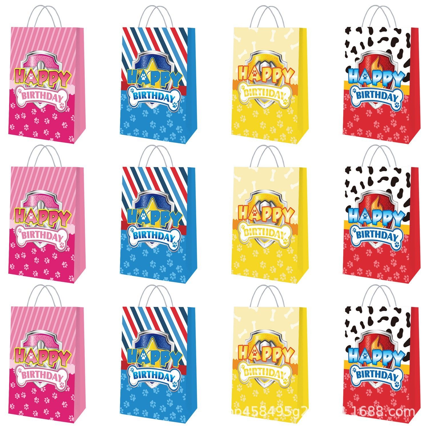 汪汪队生日节日派对礼品袋狗狗巡逻队回礼袋手提袋糖果袋卡通纸袋