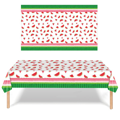 夏季水果西瓜主题派对桌布一次性塑料桌布生日watermelon派对装饰