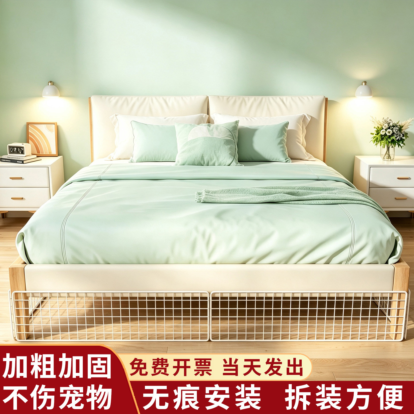 阳台防护网铁丝网格片窗台护栏防盗网垫板床底防猫隔离网挡板隔板