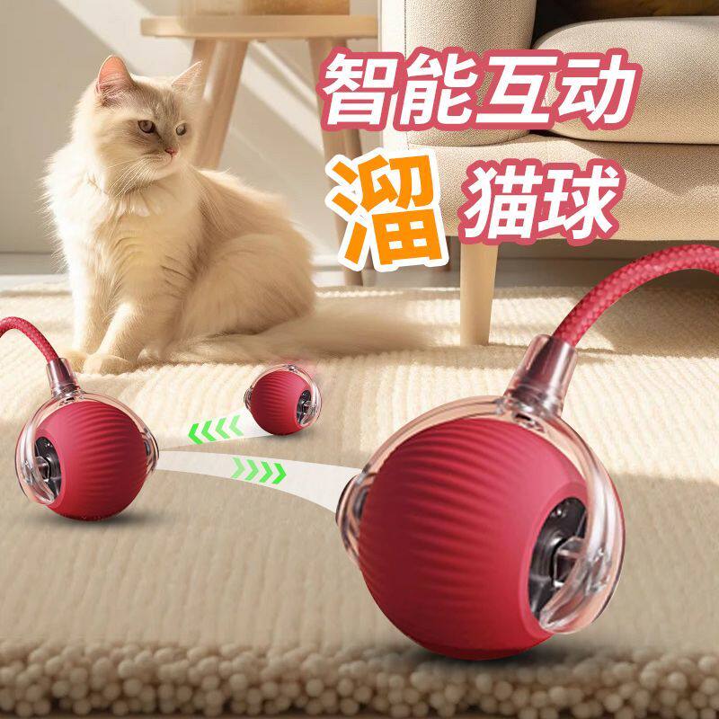 智能电动逗猫溜溜球猫咪玩具