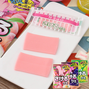 日本UHA悠哈萨可爱软糖味觉糖手撕长条葡萄白桃乳酸菌网红零食