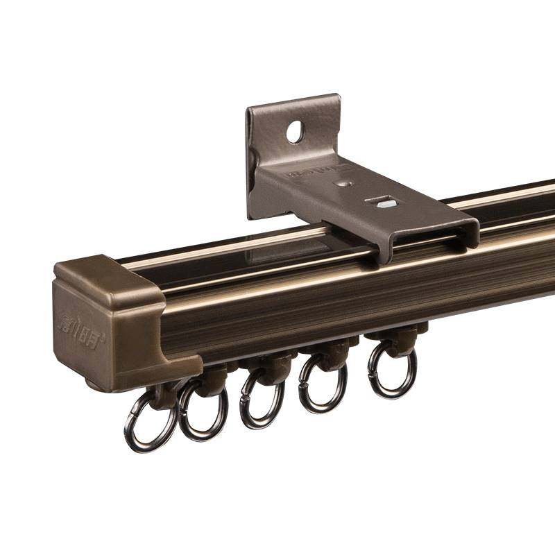 创明Wintom铝合金阳台静音窗帘轨道滑轮顶装滑道轨道双轨侧装窗帘