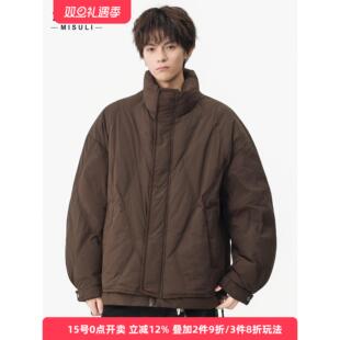 白鸭绒高街羽绒服男款冬季防风大码宽松短款保暖工装防寒外套上衣