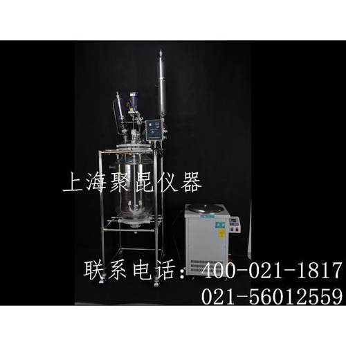 专业生产/夹套玻璃反应器/双层玻璃反应釜S212-100L