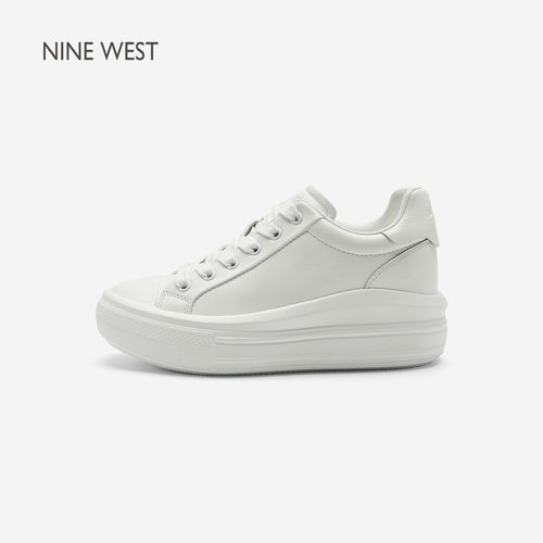 NineWest/玖熙增高休闲小白鞋女