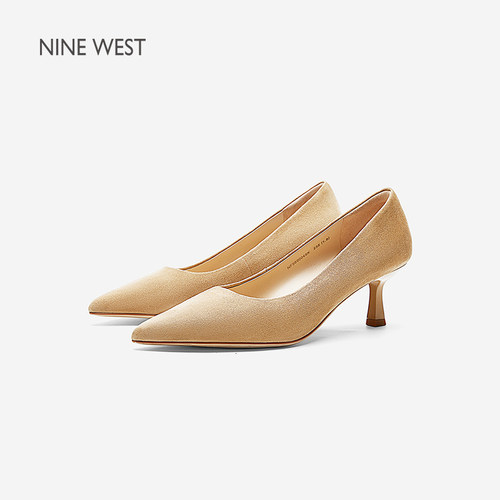 NineWest/玖熙绒面细跟高跟鞋女