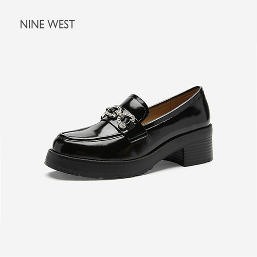 NineWest/玖熙一脚蹬小皮鞋单鞋