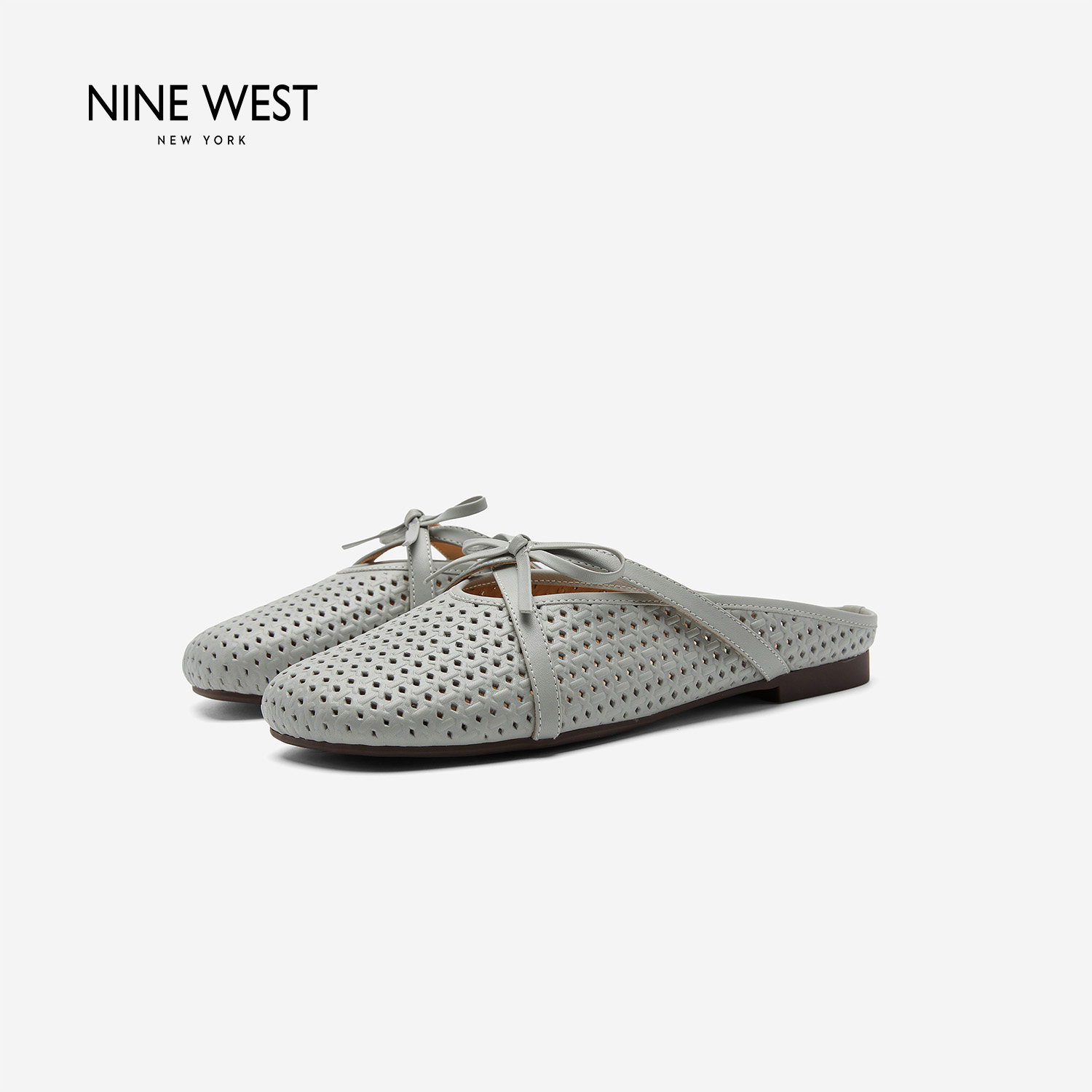 NineWest/玖熙编织包头穆勒拖鞋图片