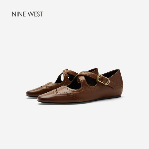 NineWest/玖熙复古风玛丽珍鞋女
