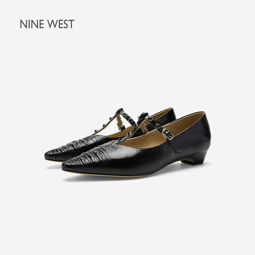 NineWest/玖熙黑色玛丽珍鞋女