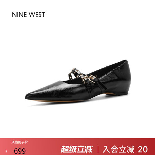 玖熙法式复古尖头玛丽珍鞋百搭