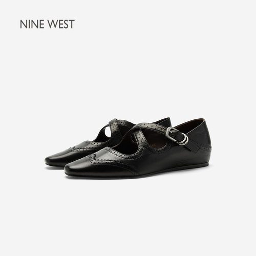 NineWest/玖熙复古风玛丽珍鞋女