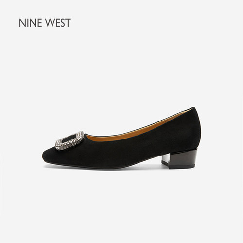 NineWest/玖熙浅口单鞋粗跟女鞋