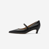 West 玖熙2025复古玛丽珍鞋 尖头浅口单鞋 奥莱专供Nine 一字带女鞋