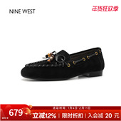 West 玖熙英伦风复古乐福鞋 豆豆鞋 奥莱专供Nine 懒人一脚蹬单鞋 秋