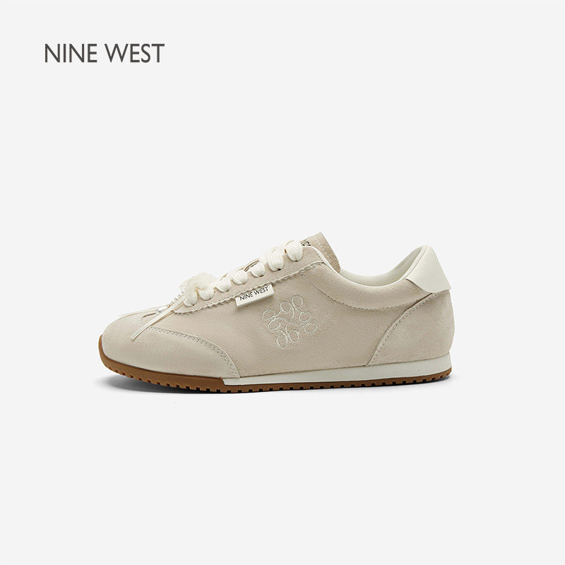 奥莱专供Nine West/玖熙2026年春季德训鞋女珠绣轻便复古休闲鞋女