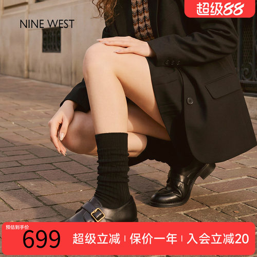 玖熙通勤厚底软底不累脚乐福鞋