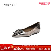 West 玖熙法式 通勤羊皮单鞋 奥莱专供Nine 女尖头高级不累脚高跟鞋