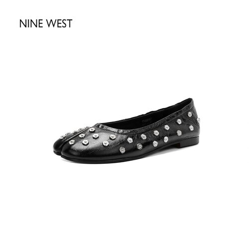 奥莱专供Nine West/玖熙2026分趾单鞋女浅口平底皮鞋芭蕾鞋女鞋