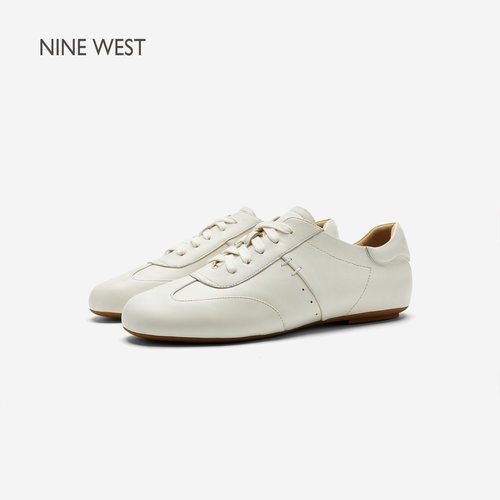 NineWest/玖熙休闲风真皮小白鞋