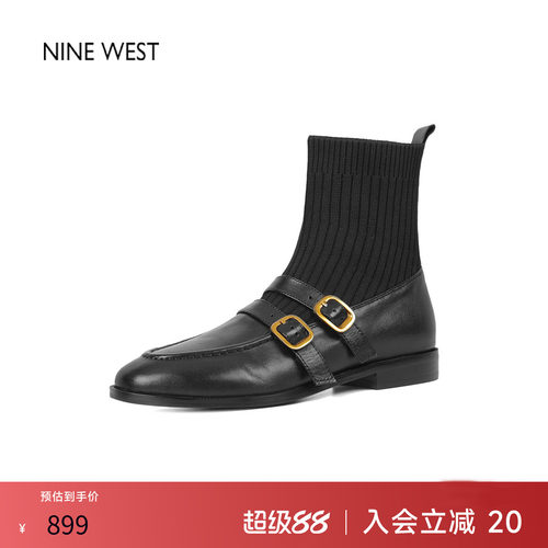 玖熙法式复古圆头弹力瘦瘦靴