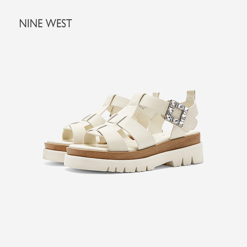 NineWest/玖熙罗马凉鞋女魔术贴