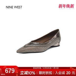 West 粗跟单鞋 玖熙高级不累脚高跟鞋 复古女鞋 小皮鞋 奥莱专供Nine