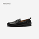 奥莱专供Nine 女软底不累脚英伦风小皮鞋 West 玖熙2026年春乐福鞋