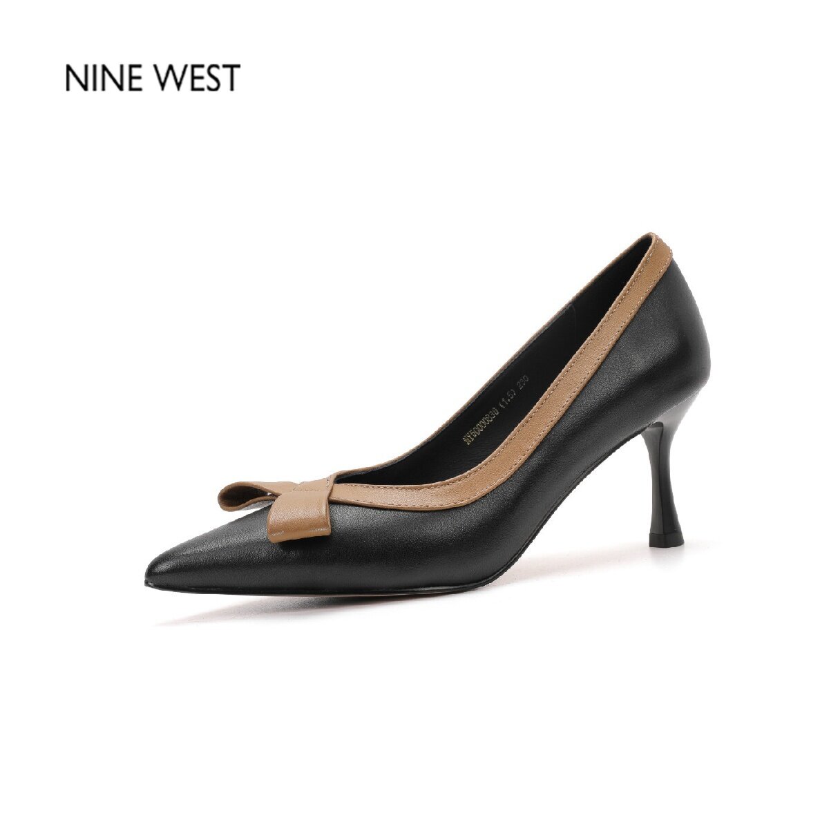 奥莱专供Nine West/玖熙法式蝴蝶结尖头高跟鞋女细跟浅口单鞋通勤