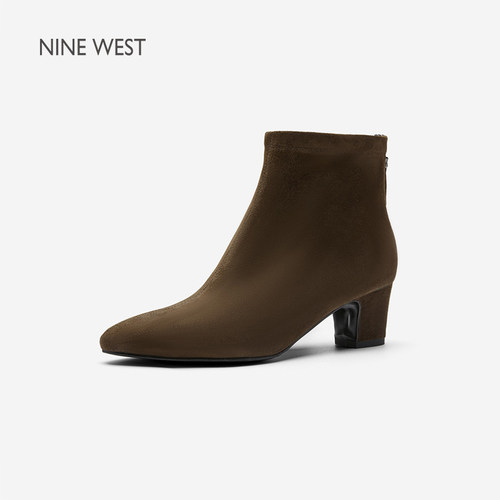 NineWest/玖熙尖头弹力短靴女
