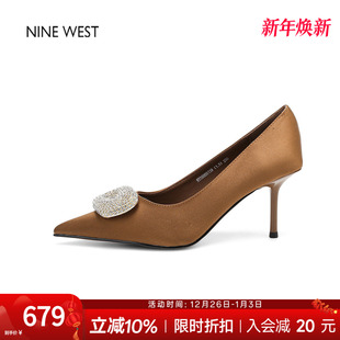 浅口单鞋 奥莱专供Nine 尖头皮鞋 玖熙绝美高级不累脚高跟鞋 女 West