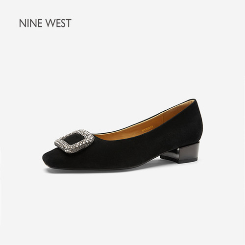 NineWest/玖熙浅口单鞋粗跟女鞋