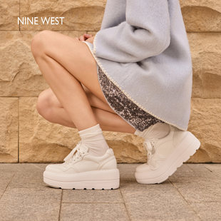 West 时尚 玖熙厚底增高休闲鞋 百搭运动鞋 女2025秋冬新款 Nine