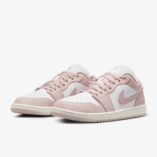 Jordan Air Jordan 1防滑耐磨 低帮 板鞋 女款 粉白色DC0774-162